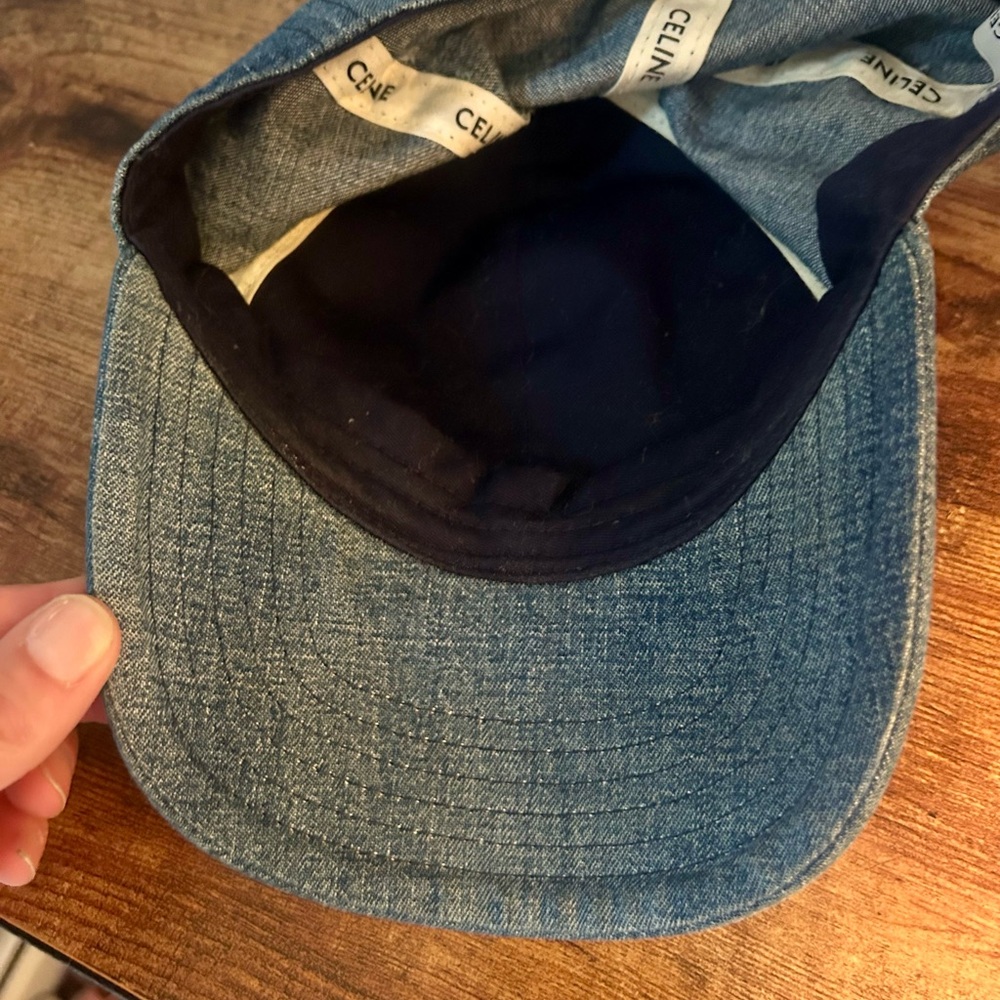 Celine Blue Denim Adjustable Logo Cap - image 6